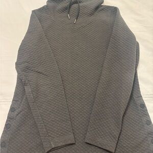 L.L. Bean Charcoal Quilted Women's Turtleneck Sweater